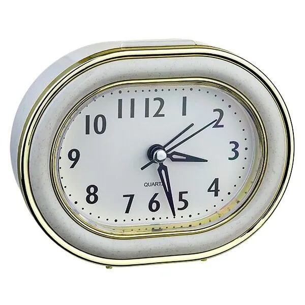 Perfeo Quartz часы-будильник "PF-TC-017", овальные, подсветка, хаки