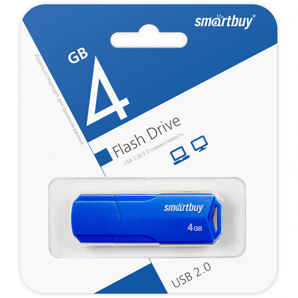 Smartbuy USB 2.0 Flash 4 Gb Clue (Blue)