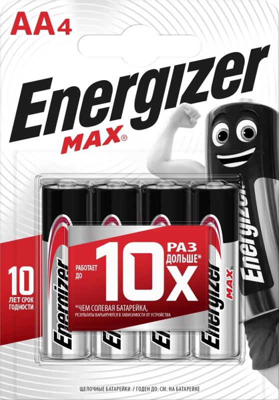 ЭП AA (LR6), Energizer Max, алкалин, блистер, (упаковка 4/32)