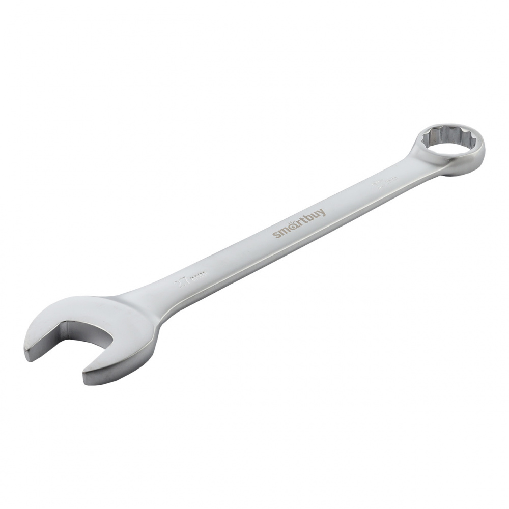 Ключ комбинированный на 27 мм, хромированный, 40X, Smartbuy tools
