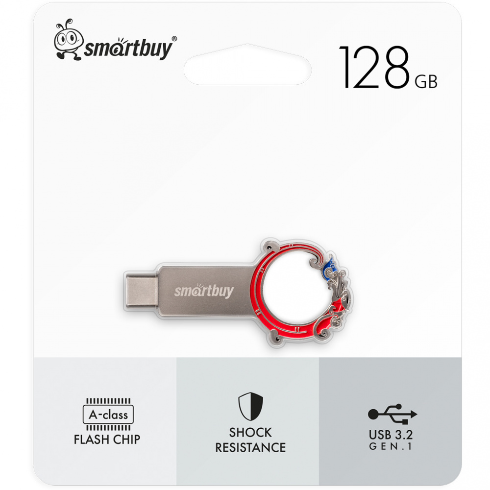 Smartbuy USB 3.1 Flash 128 Gb Metal Snake (Dual Type-C/USB)
