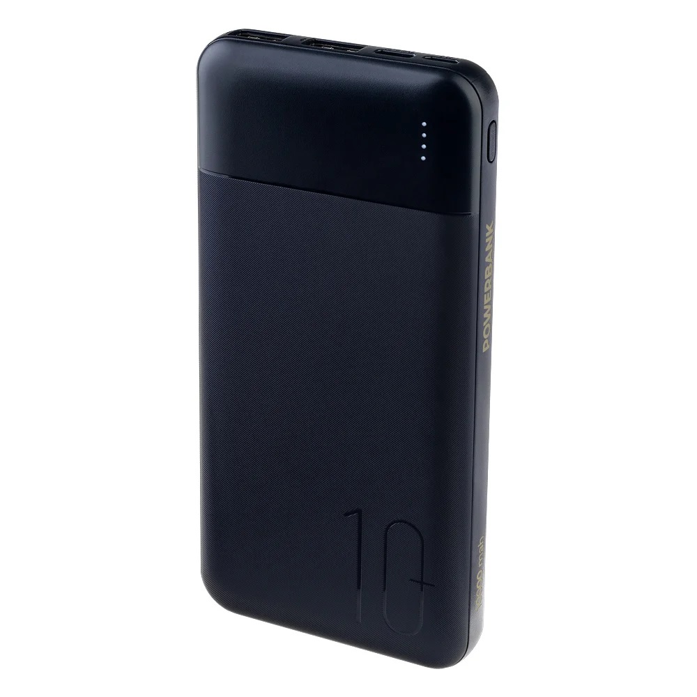 Perfeo внешний аккумулятор 10000 mAh, (Black)