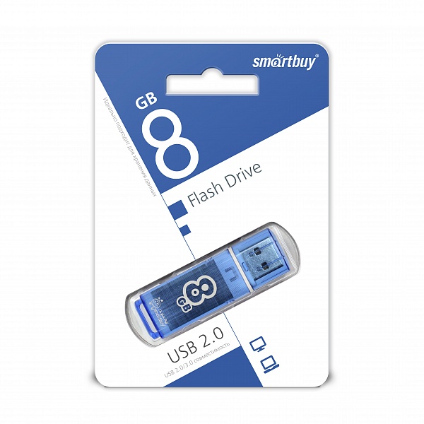 Smartbuy USB 2.0 Flash 8 Gb Glossy (Blue)
