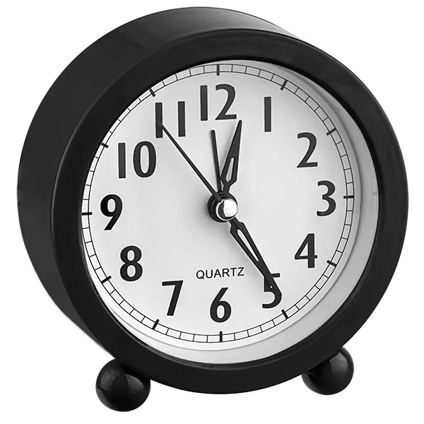 Perfeo Quartz часы-будильник "PF-TC-020", круглые, черные