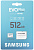 Samsung карта памяти MicroSDXC 512 Gb Class10, Evo Plus 160/90 MB/s, UHS-I, U3, A2, V30, с адаптером