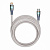 Smartbuy кабель Lightning - Type-C, 1 м, Transp, серый, нейлон, свет. наконечники