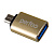 Perfeo переходник USB 3.0 (розетка) - micro USB (вилка), OTG, золотистый (PF-VI-O012 Gold)