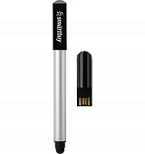 Smartbuy USB 2.0 Flash 32 Gb ручка флэшка стилус, серебристая, блистер