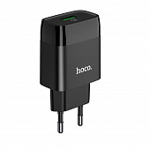 Hoco сетевое зарядное устройство C72Q, 1 USB, QC 3.0, 18Вт, черное
