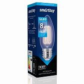 Светодиодная (LED) FIL Лампа Smartbuy-C37-08W/2700/E27