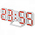 Perfeo LED Часы-будильник "Luminous 2", белый корпус, красная подсветка