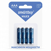 ЭП AAA (LR03), Smartbuy MAXX, алкалин, в блистере, (упаковка 4/48)