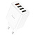 Hoco сетевое зарядное устройство C102A, 3 USB 2.1A + 1 USB QC 3.0, белое