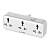 LDNIO сетевой разветвитель (тройник), SC3317, 3 гнезда, 10А, 2 USB, QC 3.0+PD 3.0, поворотный