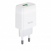 Hoco сетевое зарядное устройство C72Q, 1 USB, QC 3.0, 18Вт, белое