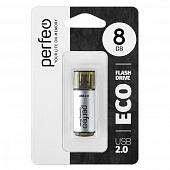 Perfeo USB 2.0 Flash 8 Gb E04 Silver economy series