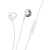 Hoco наушники с микрофоном M115 Sagacious, вкладыши, белые, 8 pin